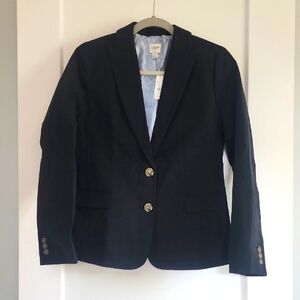 NWT! J. Crew Black Womens 2 Button Blazer Size 4